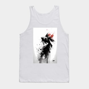 Beta Fish Ink Portrait Tank Top